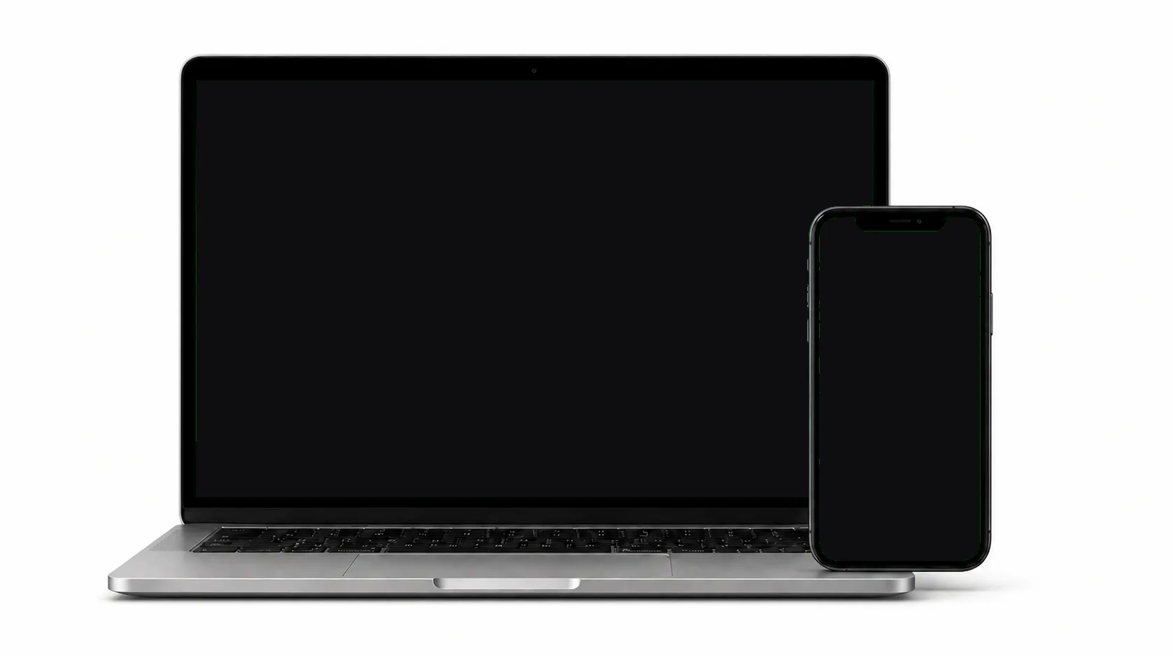 Ein aufgeklappter Laptop und ein Telefon nebeneinander, beide zeigen dieselbe veraltete Website einer Schreinerei von 2011, auf dem Telefon so klein, dass sie kaum lesbar ist. Fiktives Beispiel.